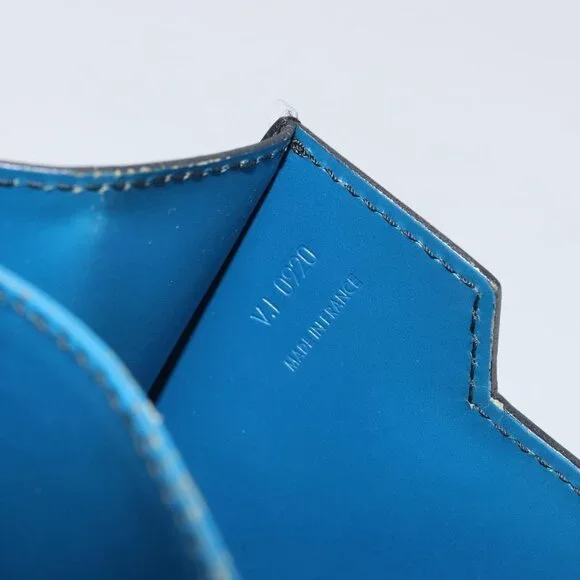 Authentic LOUIS VUITTON Epi Osh Shoulder Bag Black Blue M52445 LV - Picture 4 of 16